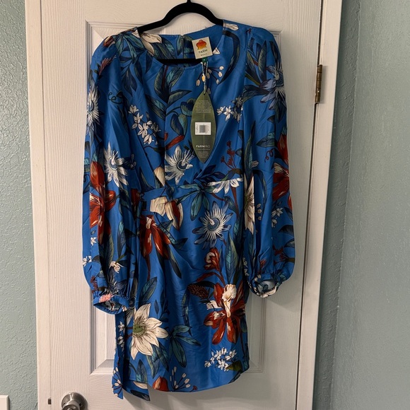 FARM Rio Vibrant Floral Long Sleeve Dress - Picture 3 of 6